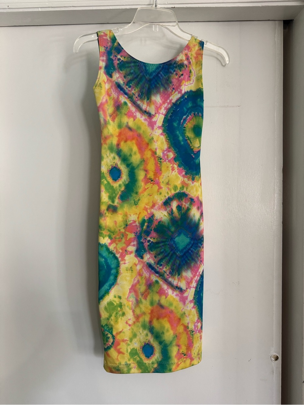 Summer tie dye spandex dress